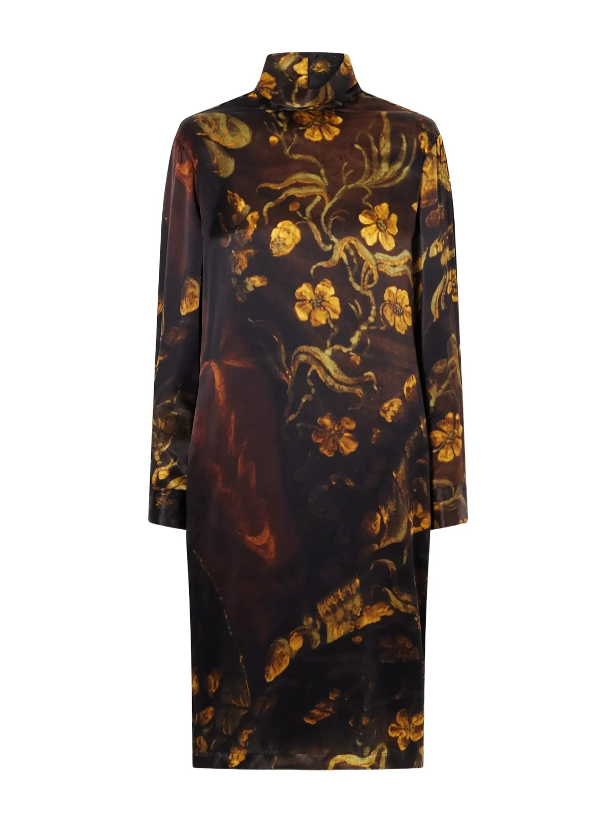 Floral-print Silk Midi Dress Floral-print Silk Midi Dress