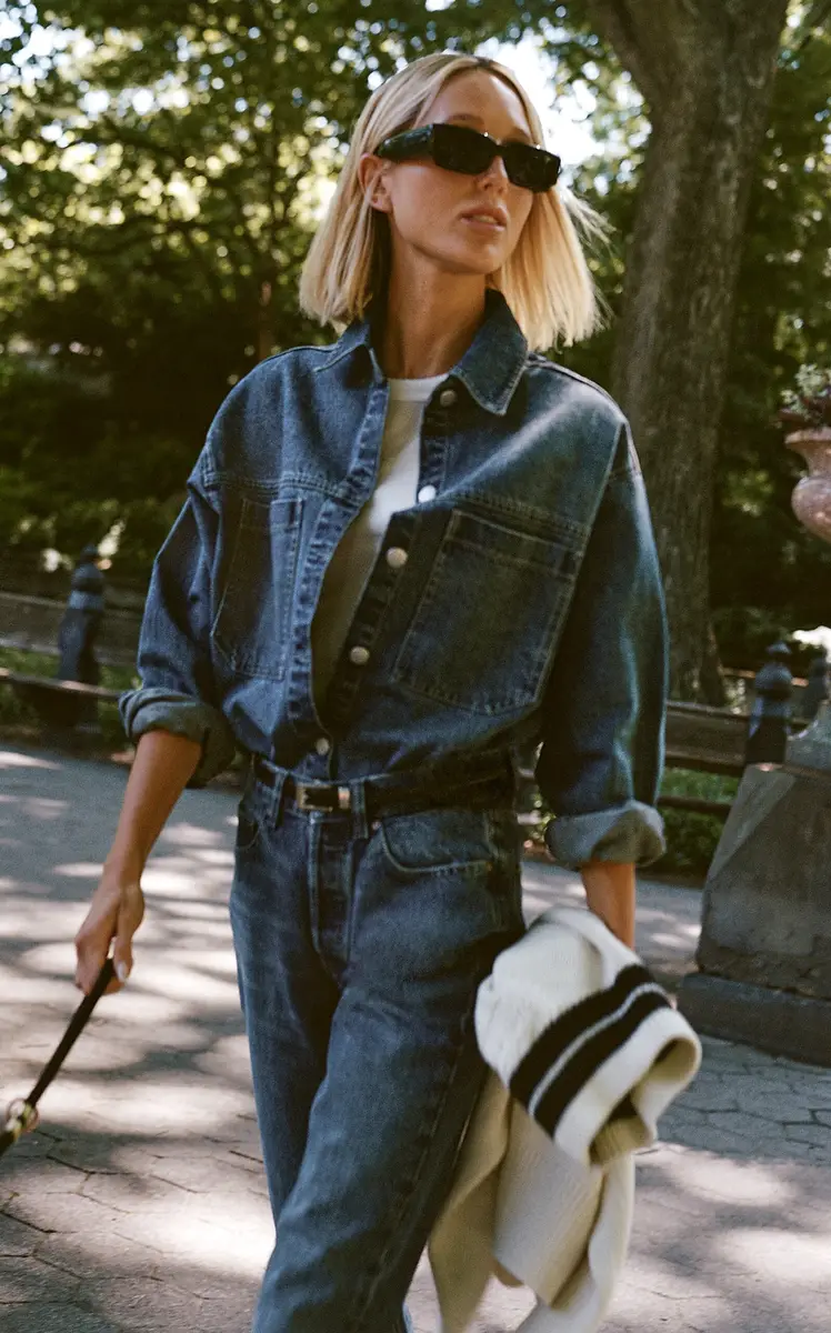 DL1961 x Olympia of Greece Exclusive Addison Denim Overshirt | Thumbnail 2