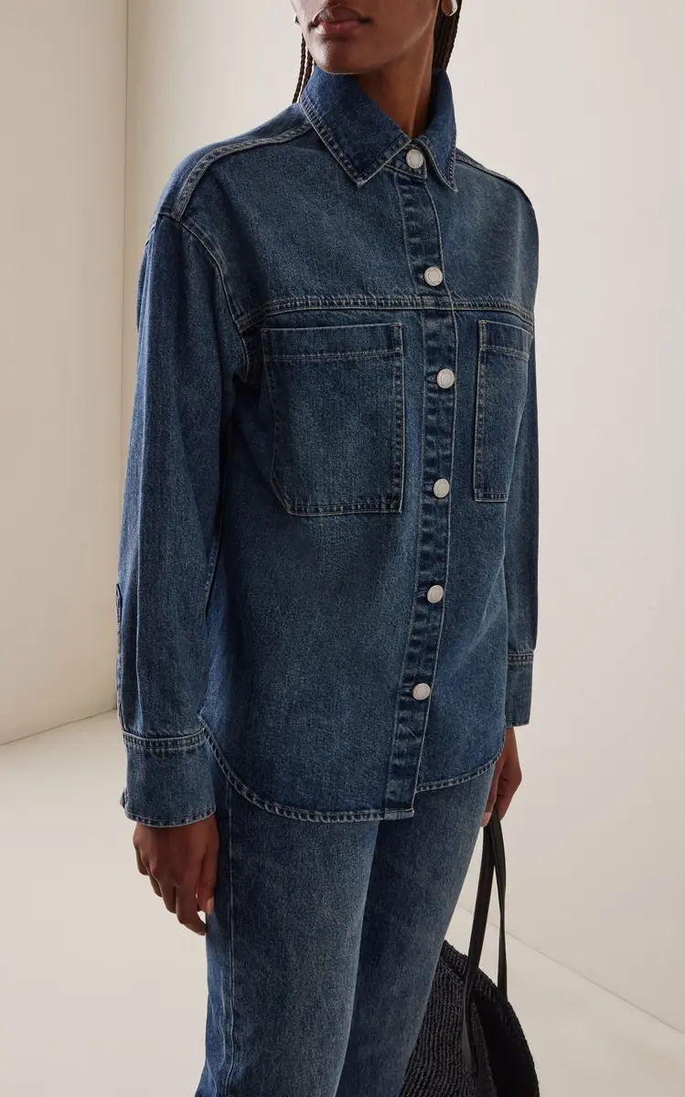 DL1961 x Olympia of Greece Exclusive Addison Denim Overshirt | Thumbnail 4