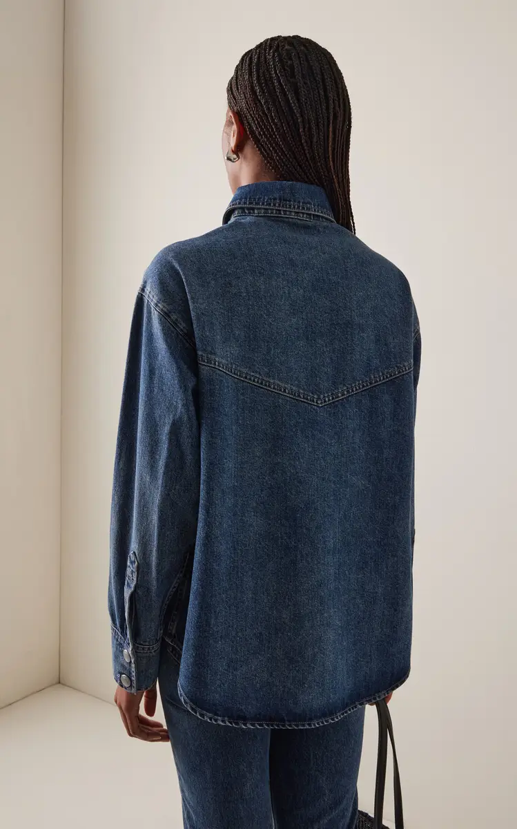DL1961 x Olympia of Greece Exclusive Addison Denim Overshirt | Thumbnail 6