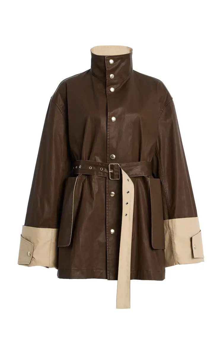 OSSOU Asha Belted Cotton Coat | Thumbnail 2 OSSOU Asha Belted Cotton Coat | Thumbnail 2