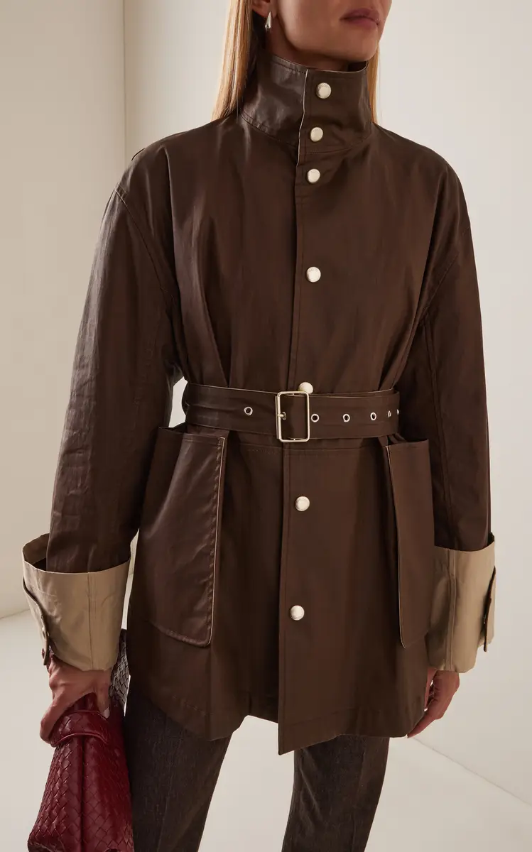 OSSOU Asha Belted Cotton Coat | Thumbnail 3 OSSOU Asha Belted Cotton Coat | Thumbnail 3