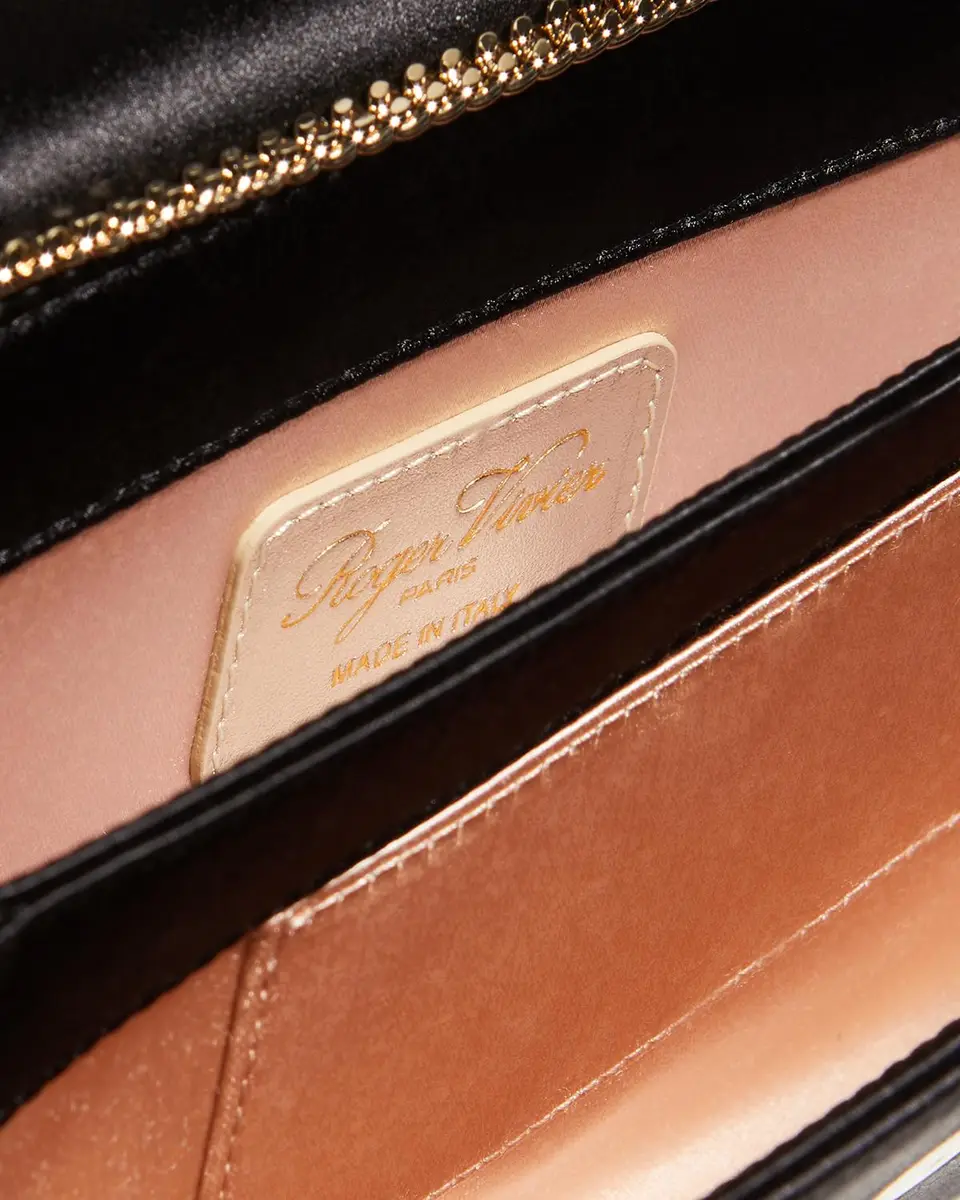 Roger Vivier Crystal Buckle Satin Clutch Bag | Thumbnail 3 Roger Vivier Crystal Buckle Satin Clutch Bag | Thumbnail 3