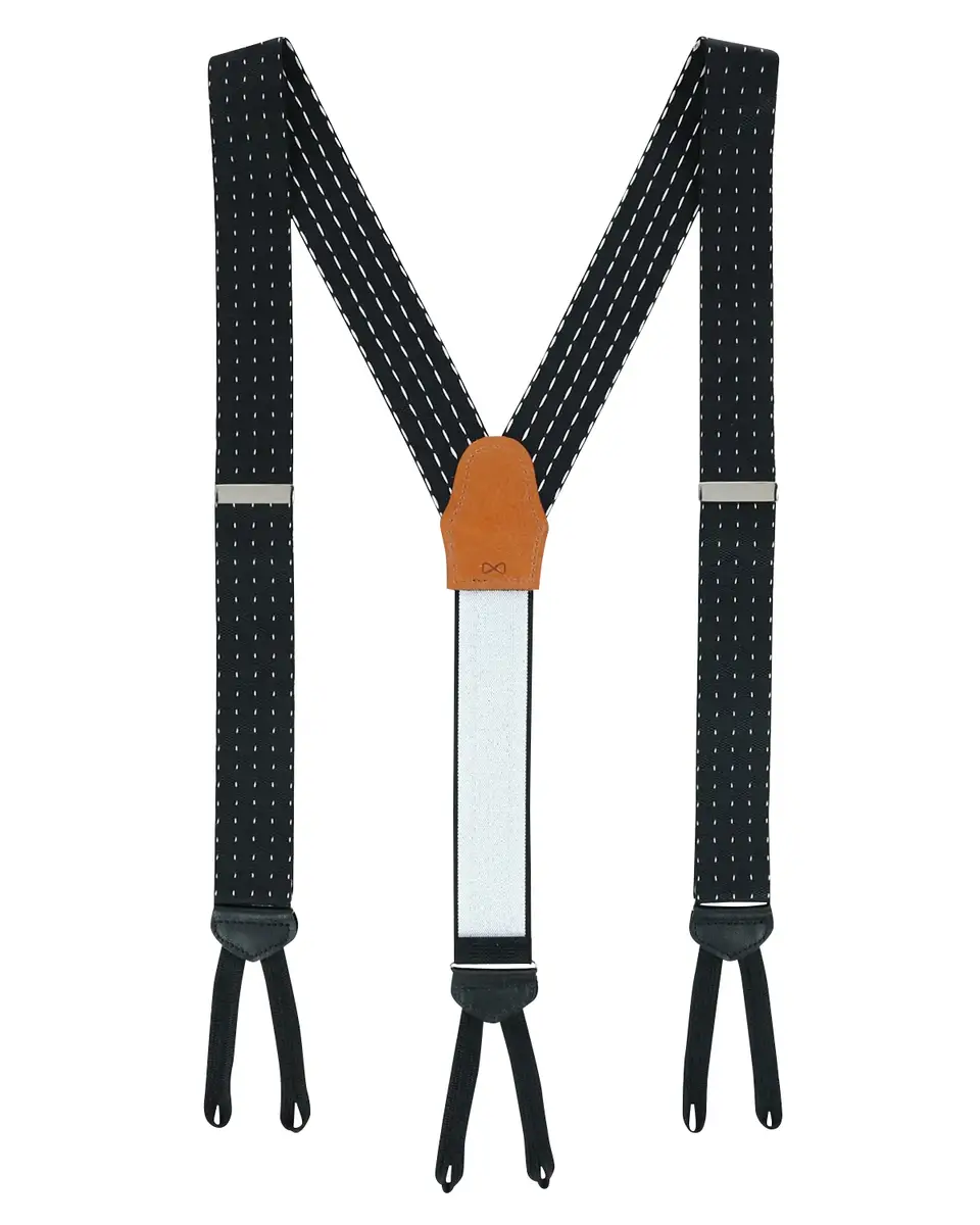 Trafalgar Men's Formal Pindot Silk Suspender Braces | Thumbnail 2