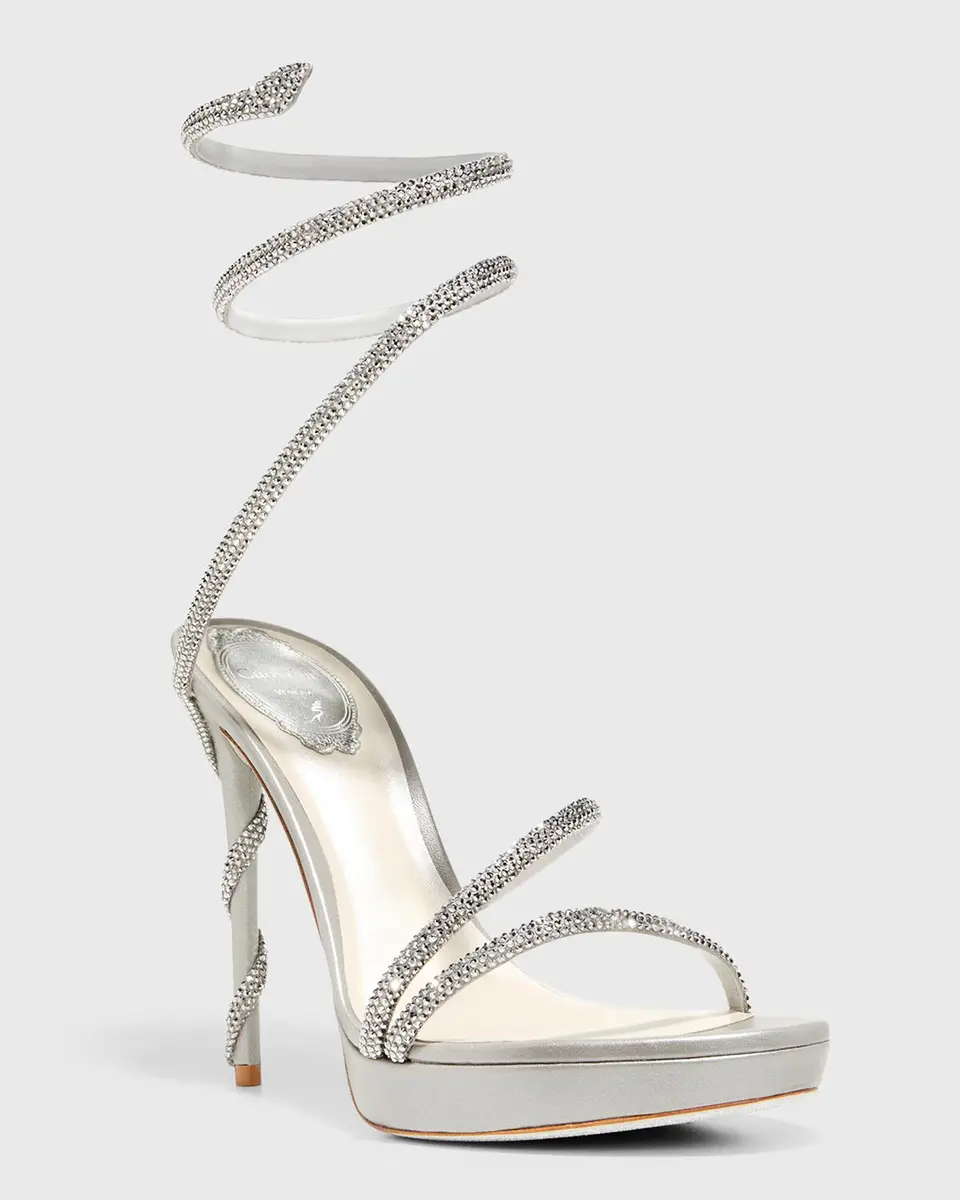 René Caovilla Strass Snake-Wrap Platform Sandals | Thumbnail 2 René Caovilla Strass Snake-Wrap Platform Sandals | Thumbnail 2