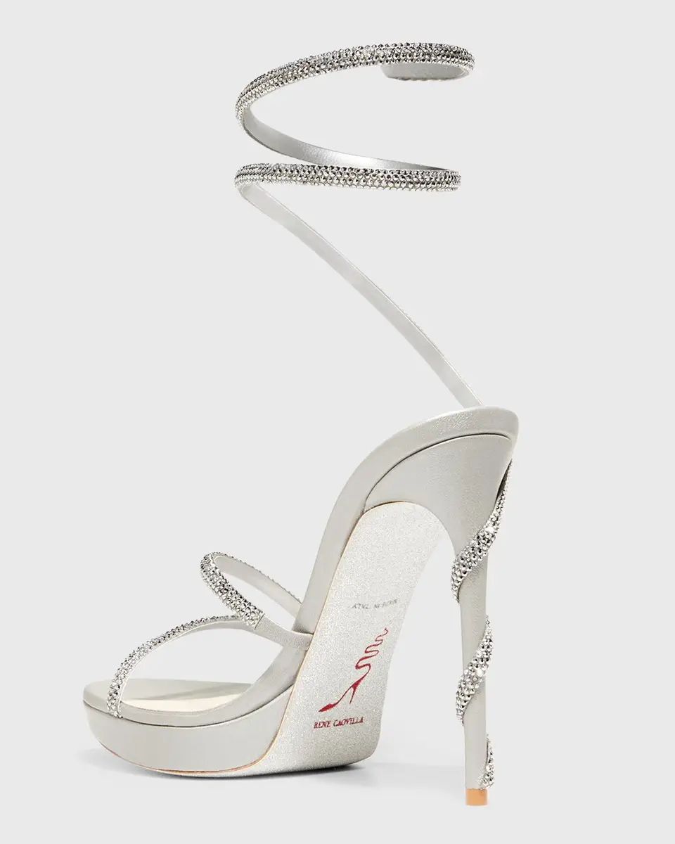René Caovilla Strass Snake-Wrap Platform Sandals | Thumbnail 4 René Caovilla Strass Snake-Wrap Platform Sandals | Thumbnail 4