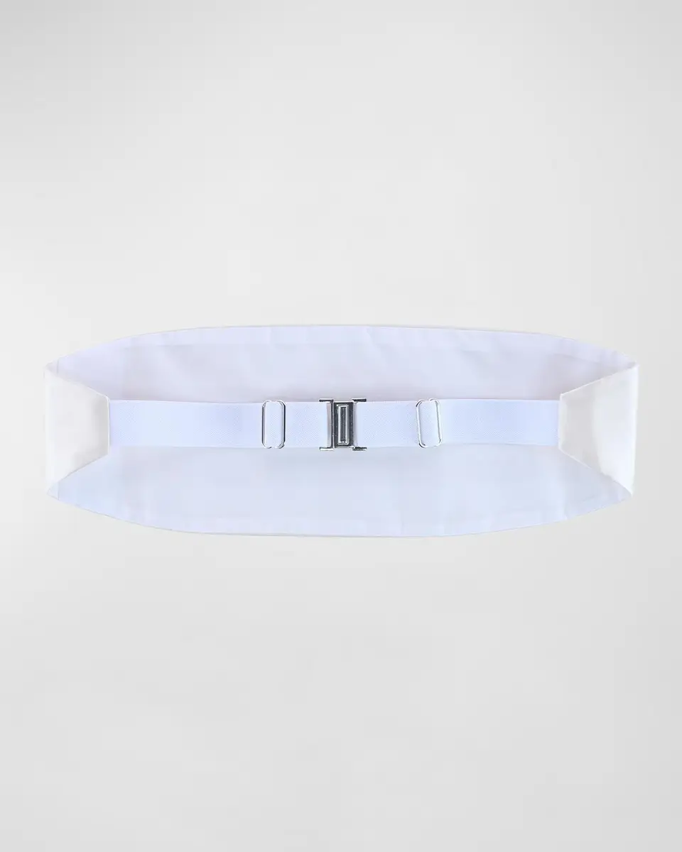 Trafalgar Men's Sutton Pleated Satin Cummerbund | Thumbnail 3 Trafalgar Men's Sutton Pleated Satin Cummerbund | Thumbnail 3