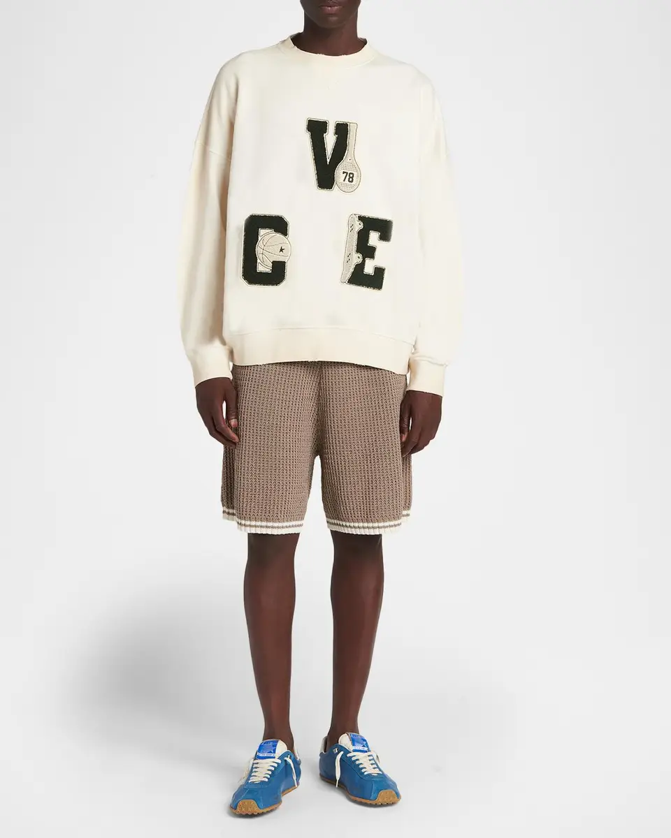 Golden Goose Men's Star Cotton VCE-Embroidered Oversized Sweatshirt | Thumbnail 2 Golden Goose Men's Star Cotton VCE-Embroidered Oversized Sweatshirt | Thumbnail 2