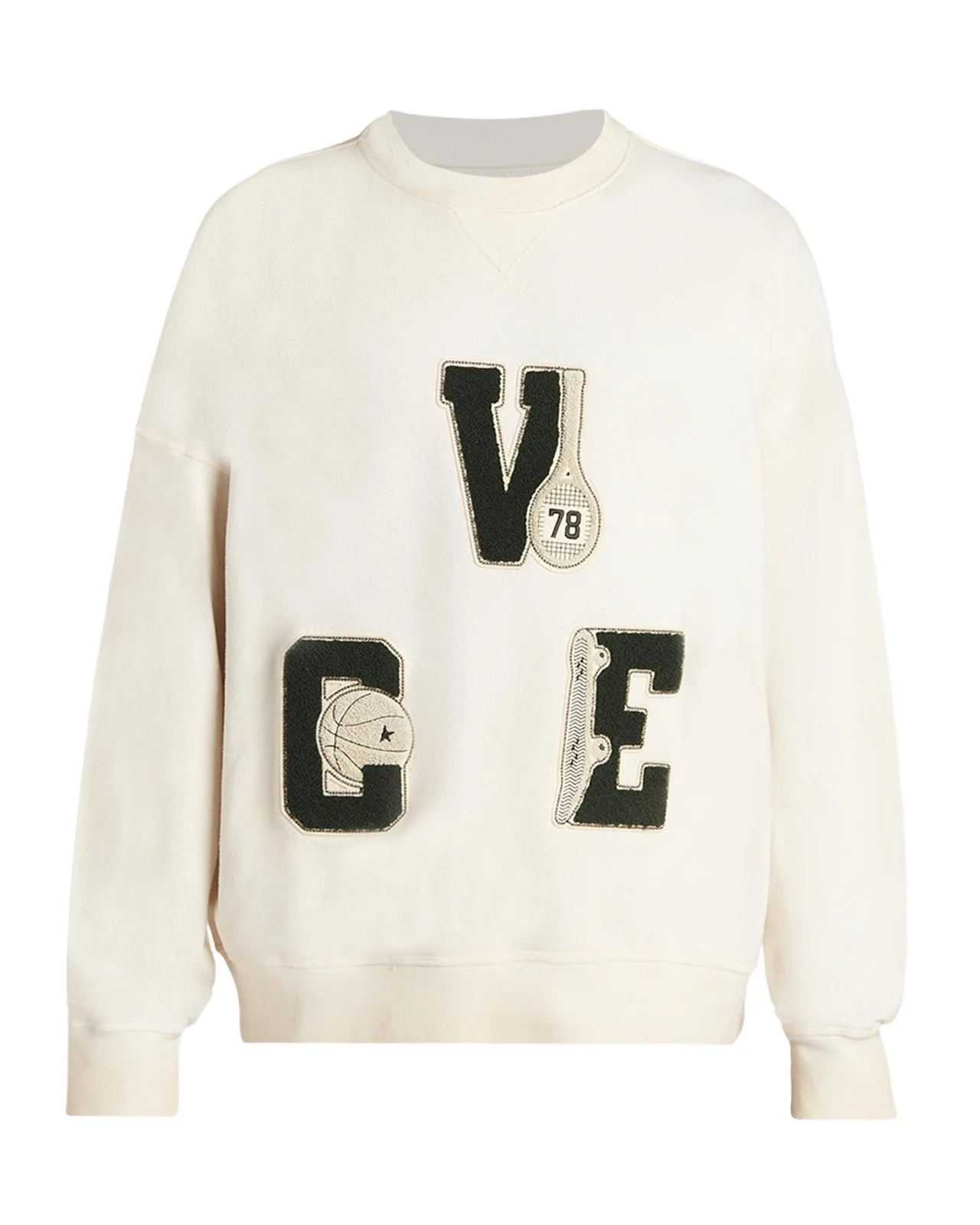 Golden Goose Men's Star Cotton VCE-Embroidered Oversized Sweatshirt