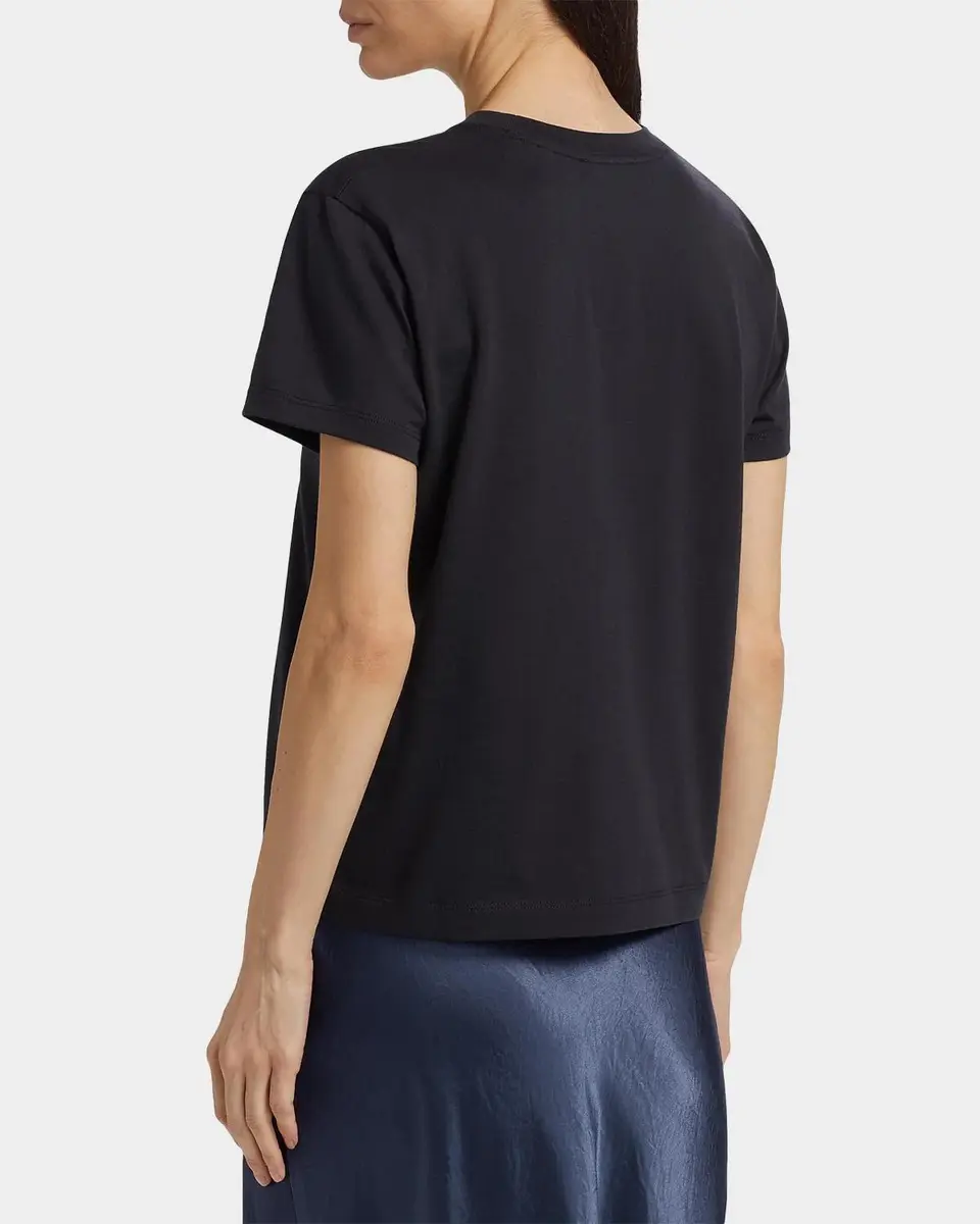 Vince Short-Sleeve Pima Cotton Crewneck T-Shirt | Thumbnail 3 Vince Short-Sleeve Pima Cotton Crewneck T-Shirt | Thumbnail 3