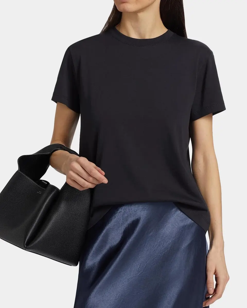 Vince Short-Sleeve Pima Cotton Crewneck T-Shirt | Thumbnail 4 Vince Short-Sleeve Pima Cotton Crewneck T-Shirt | Thumbnail 4