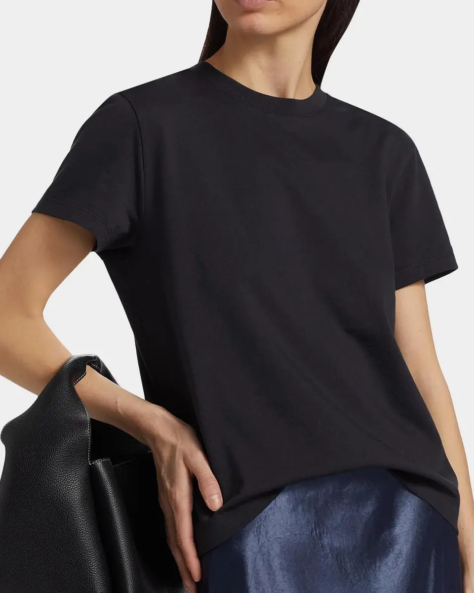 Vince Short-Sleeve Pima Cotton Crewneck T-Shirt | Thumbnail 5 Vince Short-Sleeve Pima Cotton Crewneck T-Shirt | Thumbnail 5