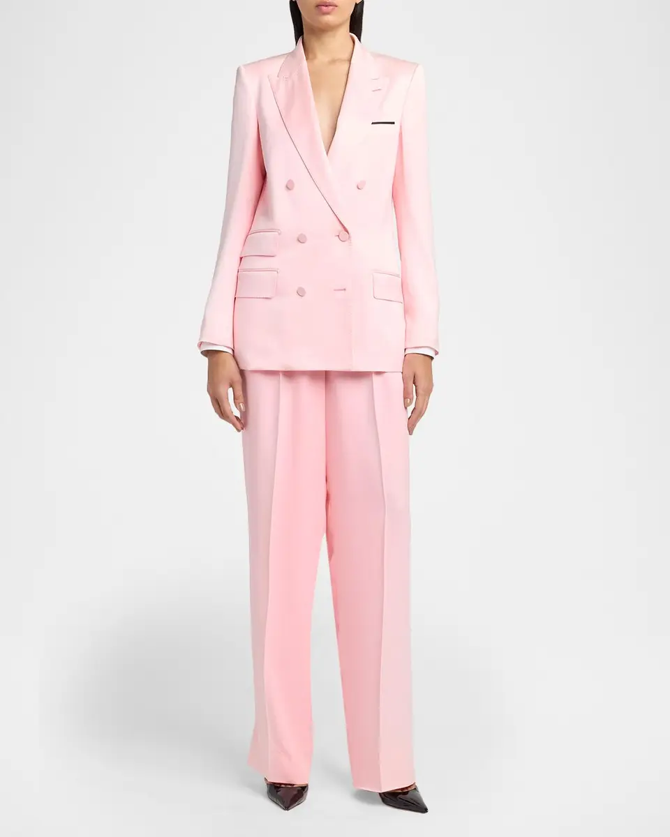 Tom Ford Double Silk Satin Tapered-Leg Trousers | Thumbnail 2 Tom Ford Double Silk Satin Tapered-Leg Trousers | Thumbnail 2