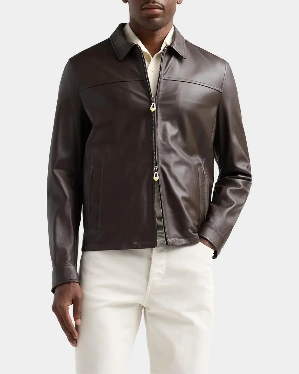 Sartorio Leather Zip-Front Jacket | Thumbnail 4 Sartorio Leather Zip-Front Jacket | Thumbnail 4