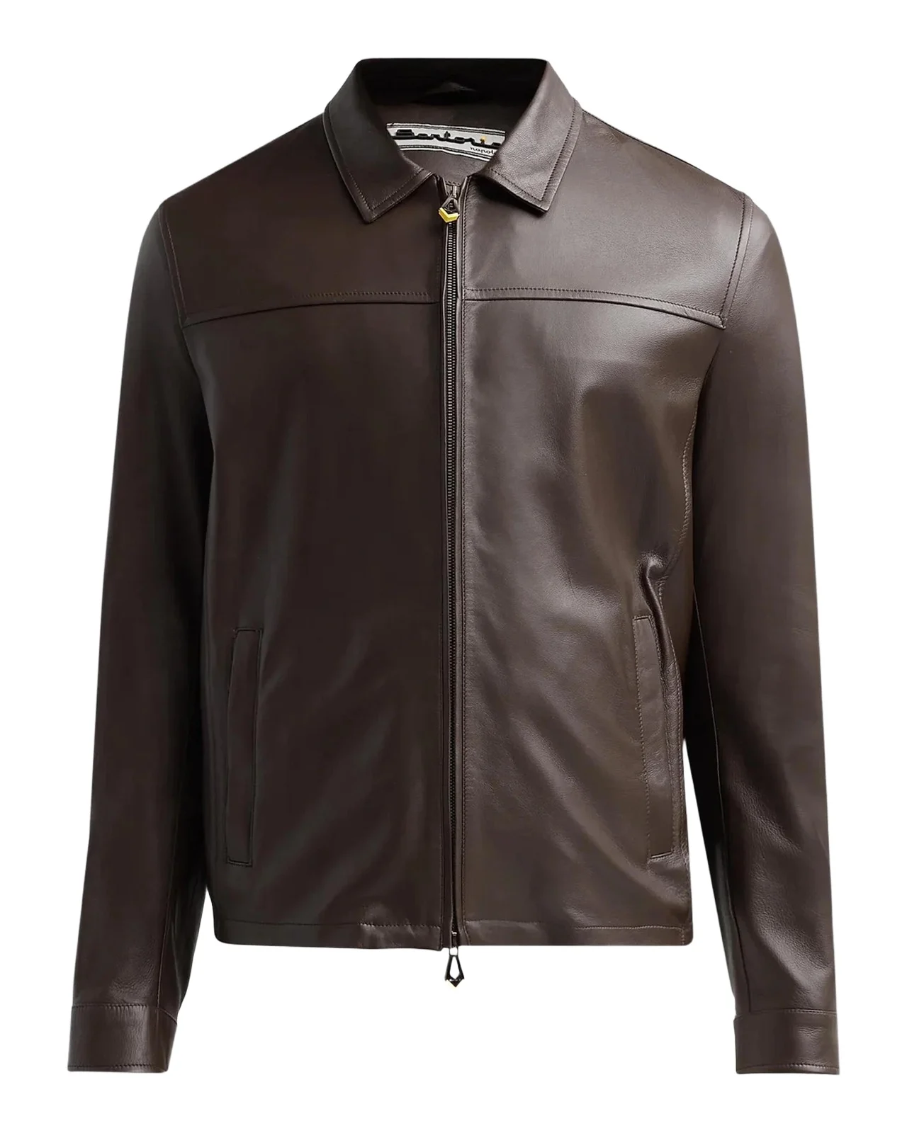 Leather Zip-Front Jacket Leather Zip-Front Jacket