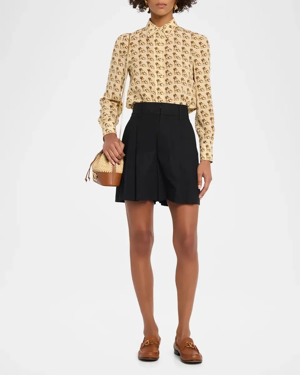 Valentino Garavani Mini Raffia & Leather Bucket Crossbody Bag | Thumbnail 5