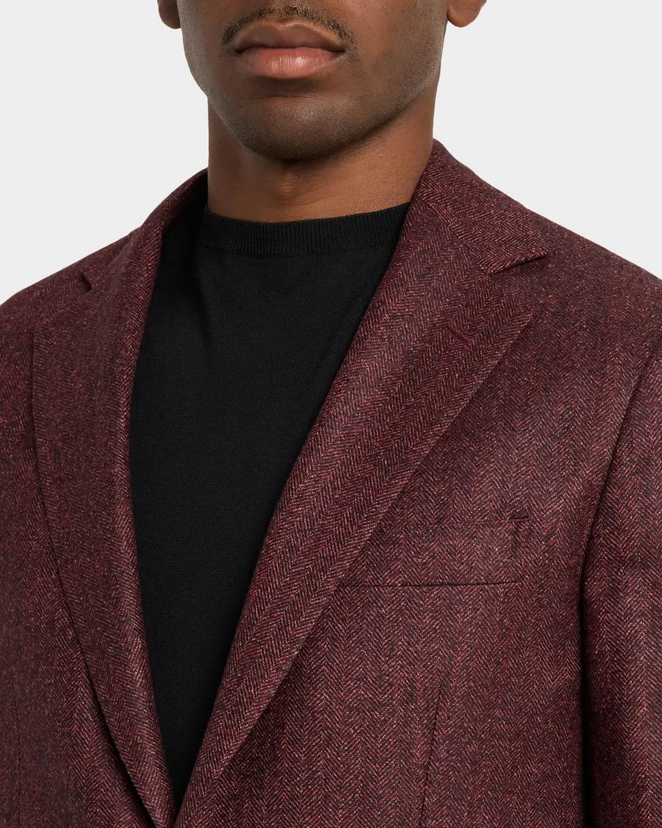 Sartorio Melange Herringbone Wool Sport Coat | Thumbnail 5 Sartorio Melange Herringbone Wool Sport Coat | Thumbnail 5