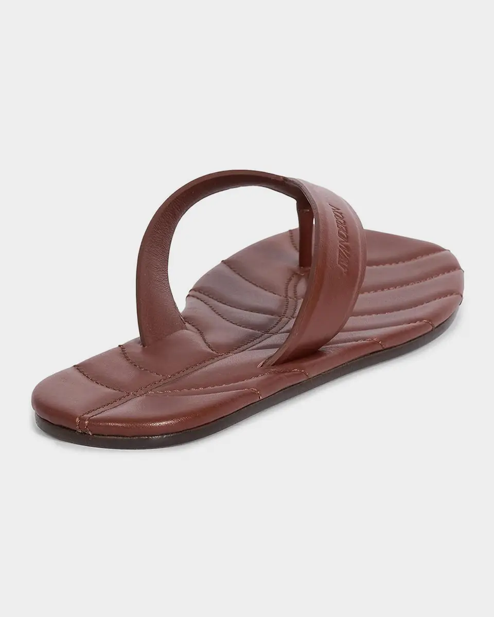 JW Anderson Leaf Leather Flat Thong Sandals | Thumbnail 2