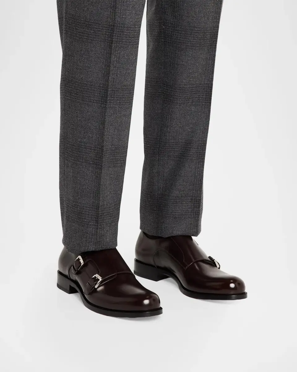 Christian Louboutin Men's Moustachou Double-Monk Strap Loafers | Thumbnail 2 Christian Louboutin Men's Moustachou Double-Monk Strap Loafers | Thumbnail 2