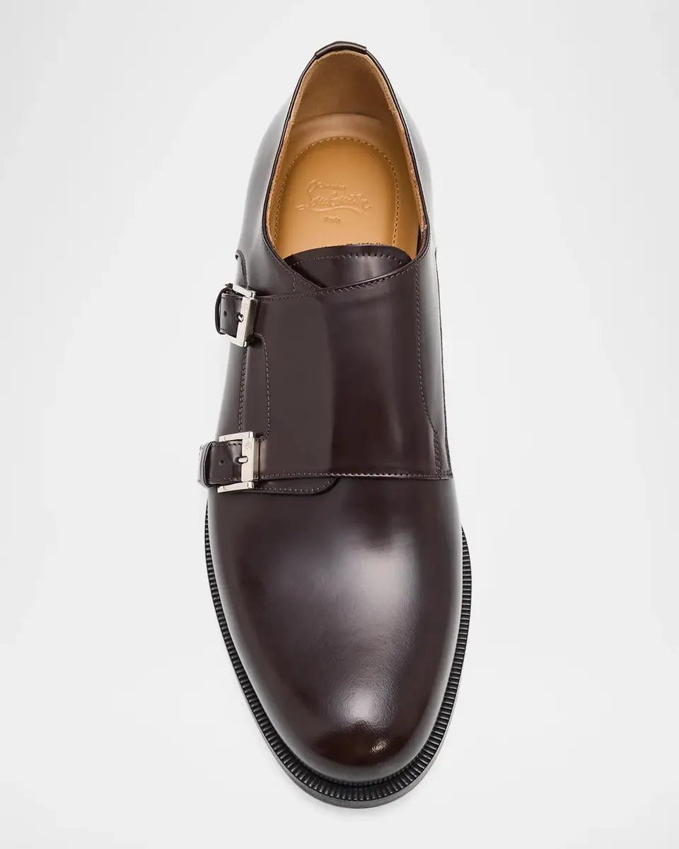 Christian Louboutin Men's Moustachou Double-Monk Strap Loafers | Thumbnail 6 Christian Louboutin Men's Moustachou Double-Monk Strap Loafers | Thumbnail 6