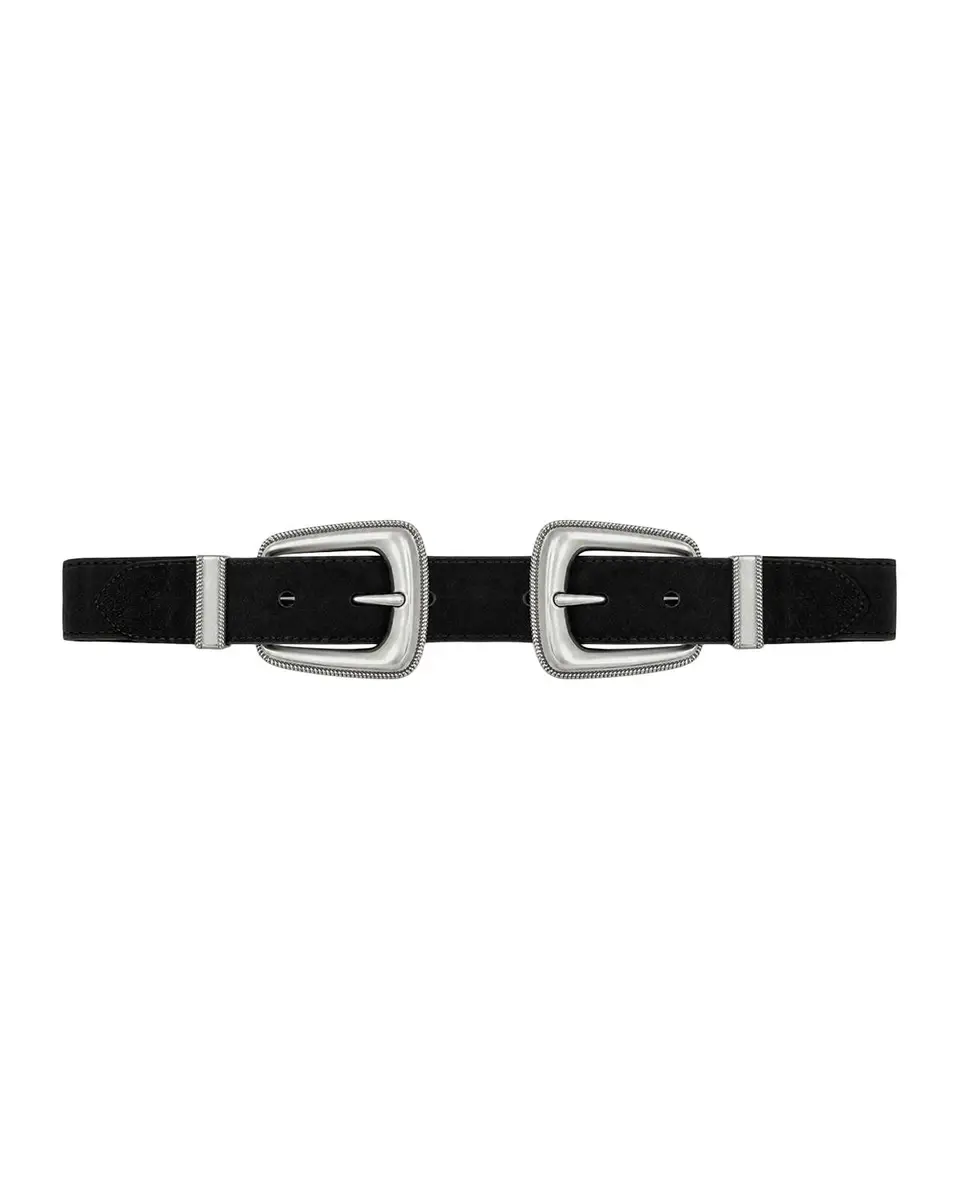 Veronica Beard Arch Double-Buckle Suede Waist Belt | Thumbnail 3 Veronica Beard Arch Double-Buckle Suede Waist Belt | Thumbnail 3