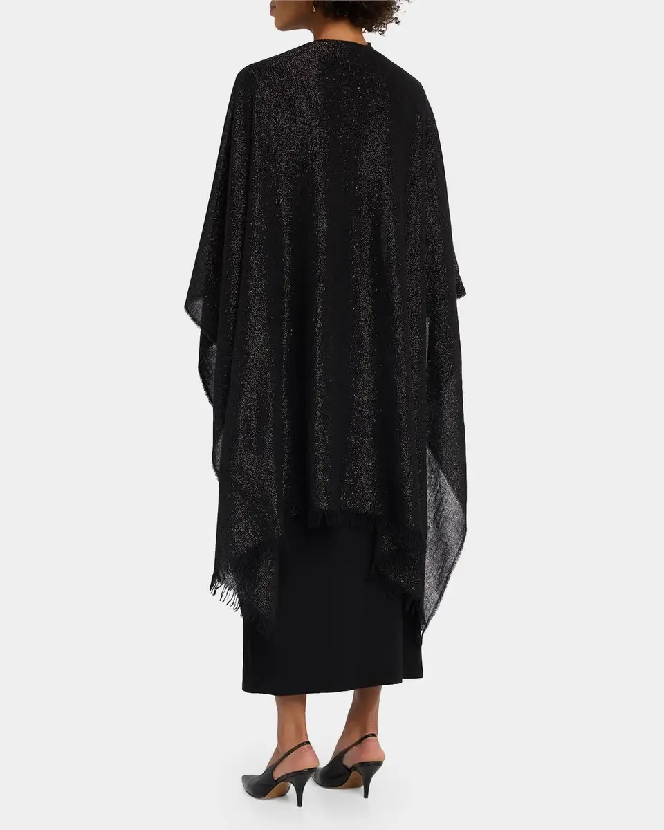 Akris Metallic Wool-Cashmere Cape Scarf | Thumbnail 3 Akris Metallic Wool-Cashmere Cape Scarf | Thumbnail 3