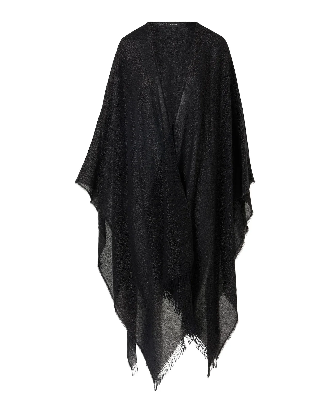 Akris Metallic Wool-Cashmere Cape Scarf