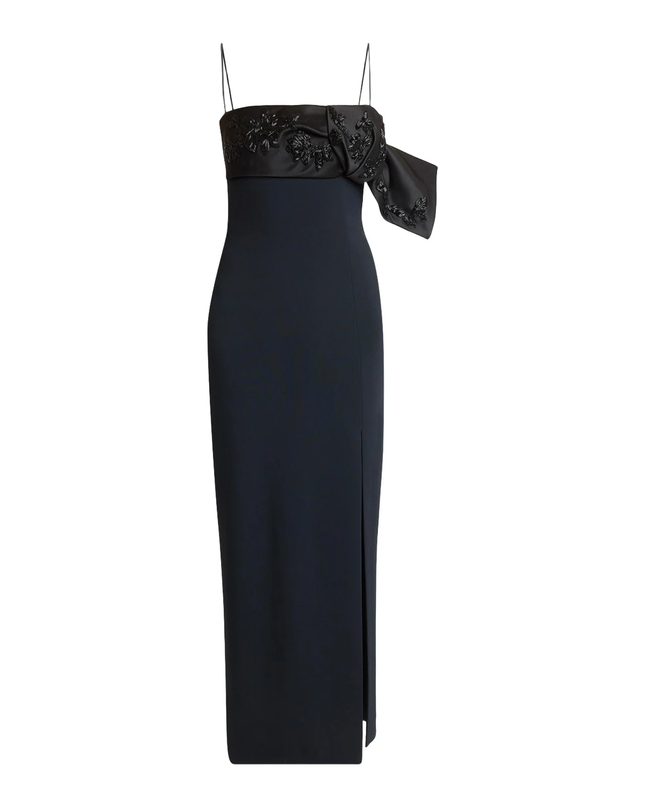 Givenchy Sleeveless Embellished Bow Sliced Maxi Dress