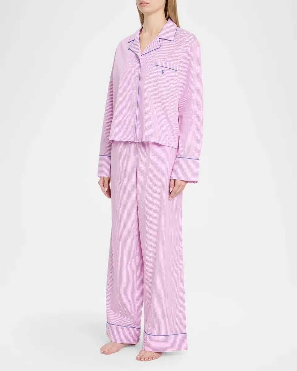 Polo Ralph Lauren Striped Poplin Long-Sleeve Pajama Set | Thumbnail 4 Polo Ralph Lauren Striped Poplin Long-Sleeve Pajama Set | Thumbnail 4