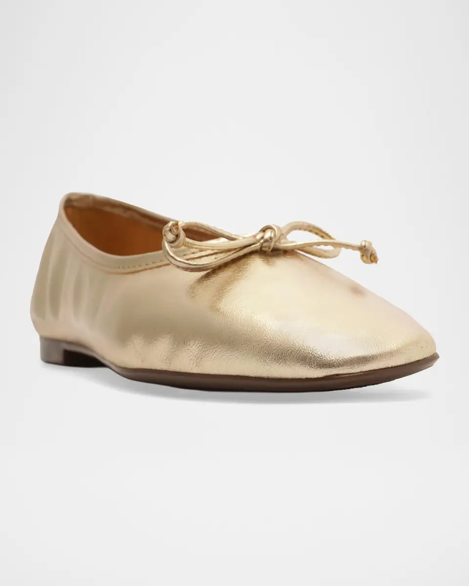 Schutz Arissa Metallic Leather Ballerina Flats | Thumbnail 2 Schutz Arissa Metallic Leather Ballerina Flats | Thumbnail 2
