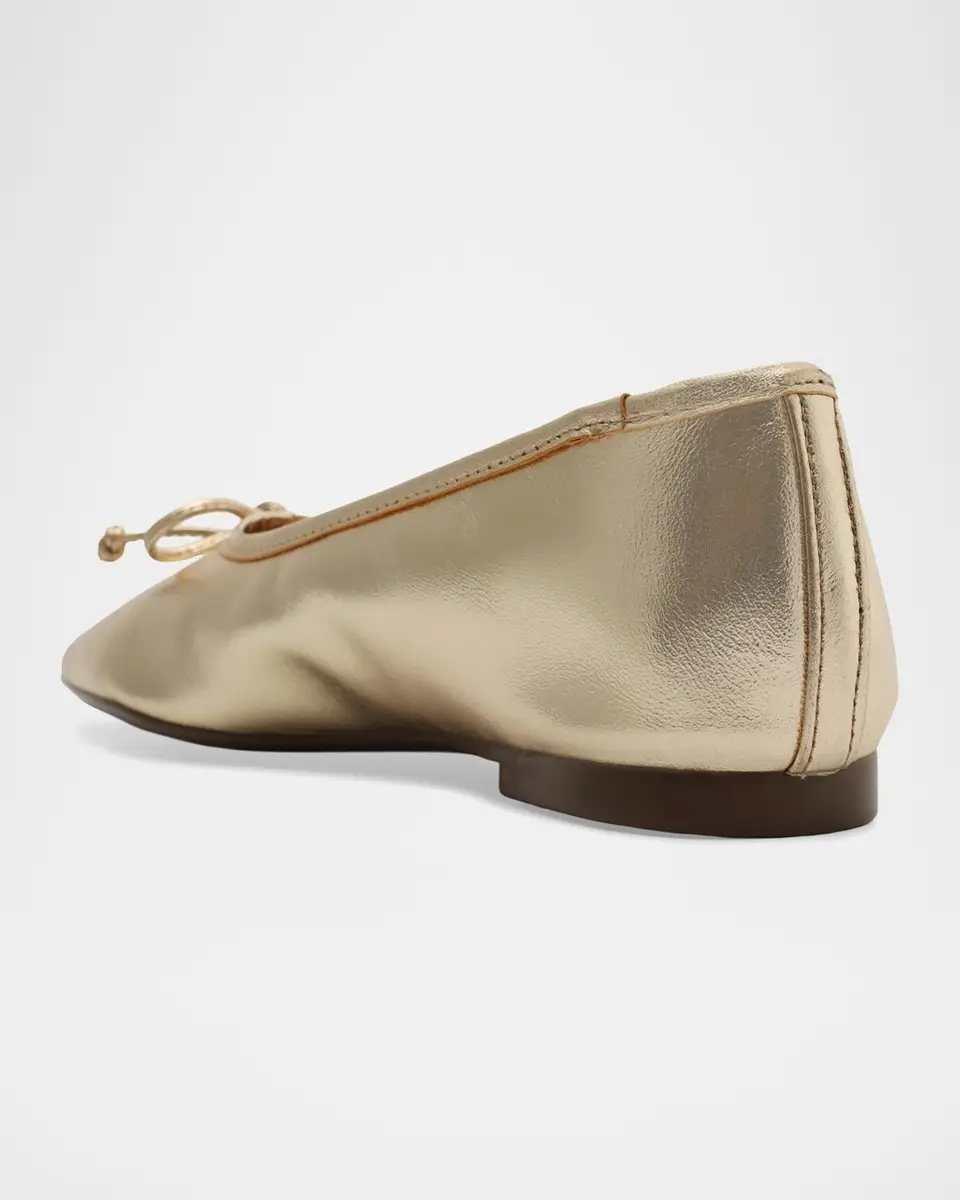 Schutz Arissa Metallic Leather Ballerina Flats | Thumbnail 3 Schutz Arissa Metallic Leather Ballerina Flats | Thumbnail 3