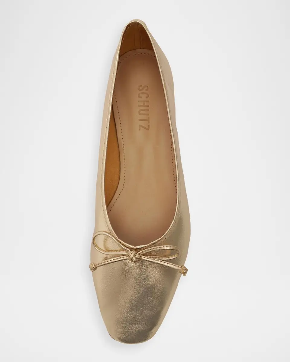 Schutz Arissa Metallic Leather Ballerina Flats | Thumbnail 4 Schutz Arissa Metallic Leather Ballerina Flats | Thumbnail 4