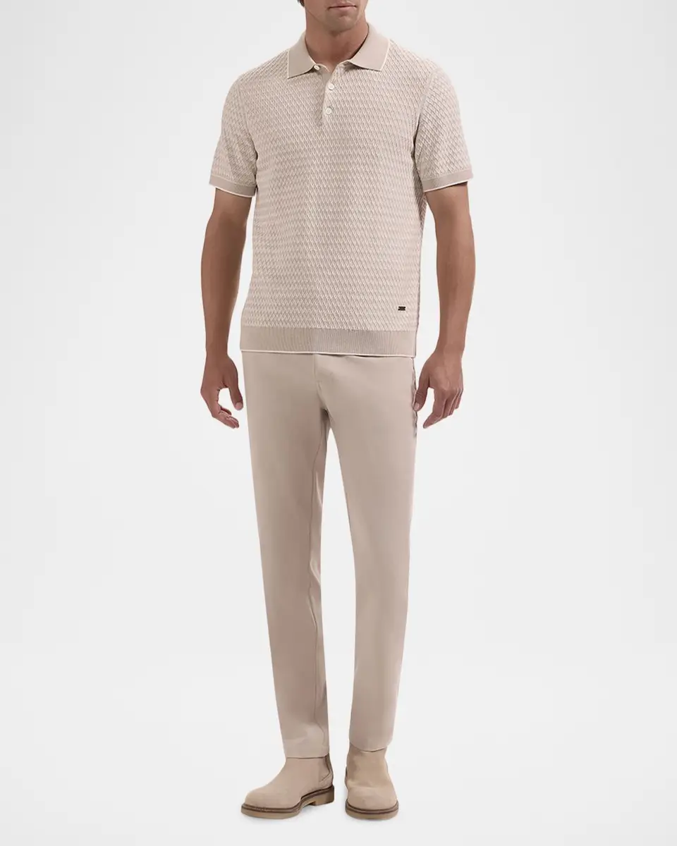 Bugatchi Men's Textured Cotton Polo Shirt | Thumbnail 2 Bugatchi Men's Textured Cotton Polo Shirt | Thumbnail 2