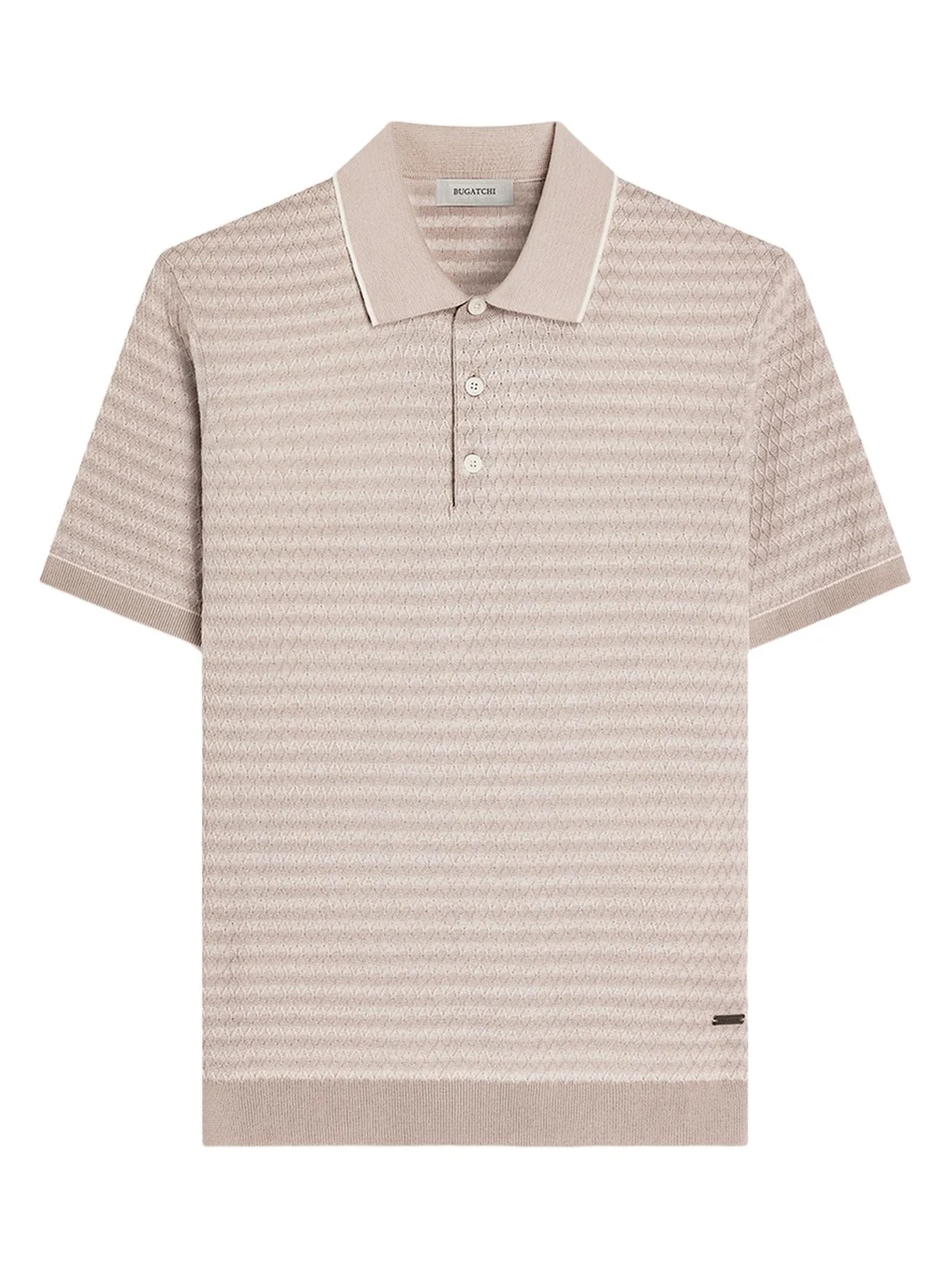 Men's Textured Cotton Polo Shirt Men's Textured Cotton Polo Shirt