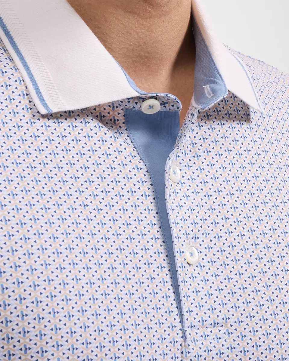 Bugatchi Men's Printed Stretch-Cotton Polo Shirt | Thumbnail 5 Bugatchi Men's Printed Stretch-Cotton Polo Shirt | Thumbnail 5