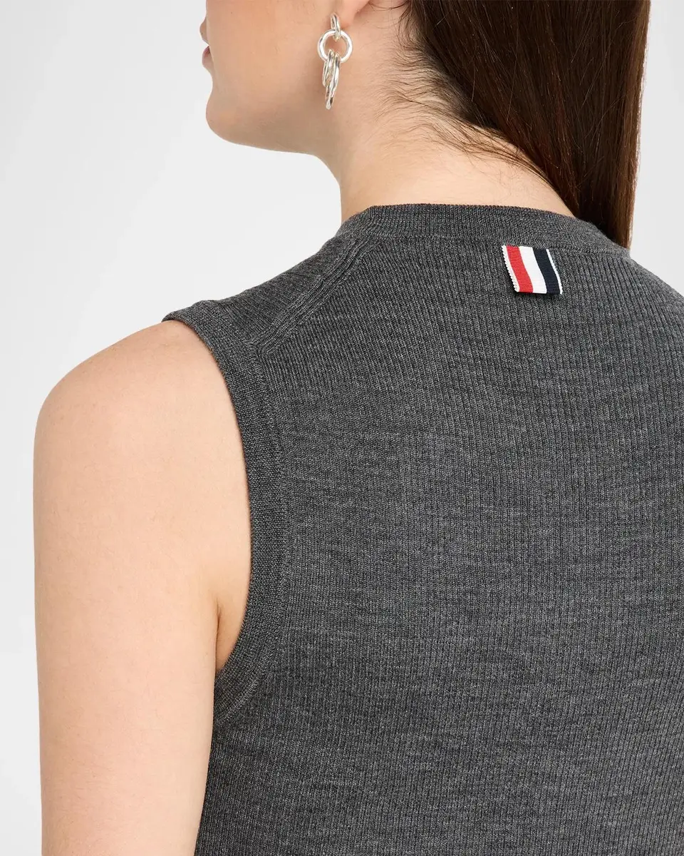 Thom Browne RWB Wool Rib-Knit Shell Top | Thumbnail 5 Thom Browne RWB Wool Rib-Knit Shell Top | Thumbnail 5