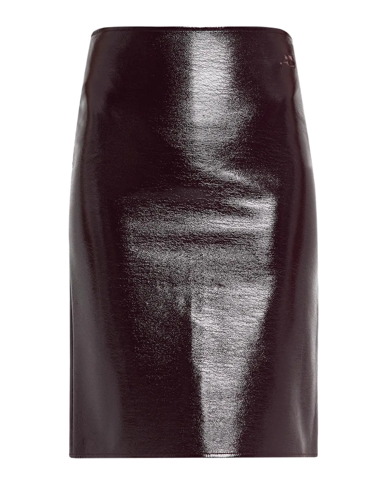 Courrèges Shiny Vinyl Knee-Length Skirt