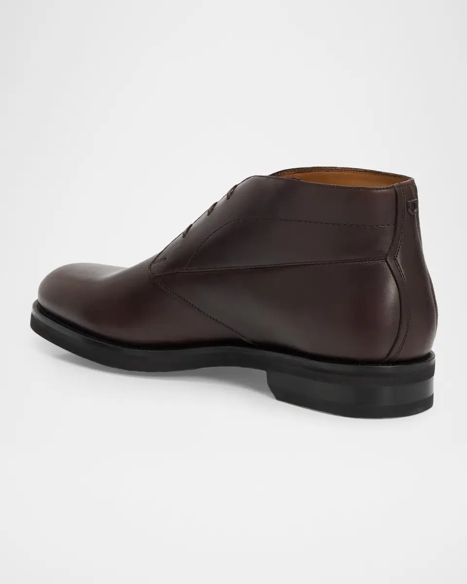 Ferragamo Men's Settimot Leather Desert Boots | Thumbnail 4 Ferragamo Men's Settimot Leather Desert Boots | Thumbnail 4