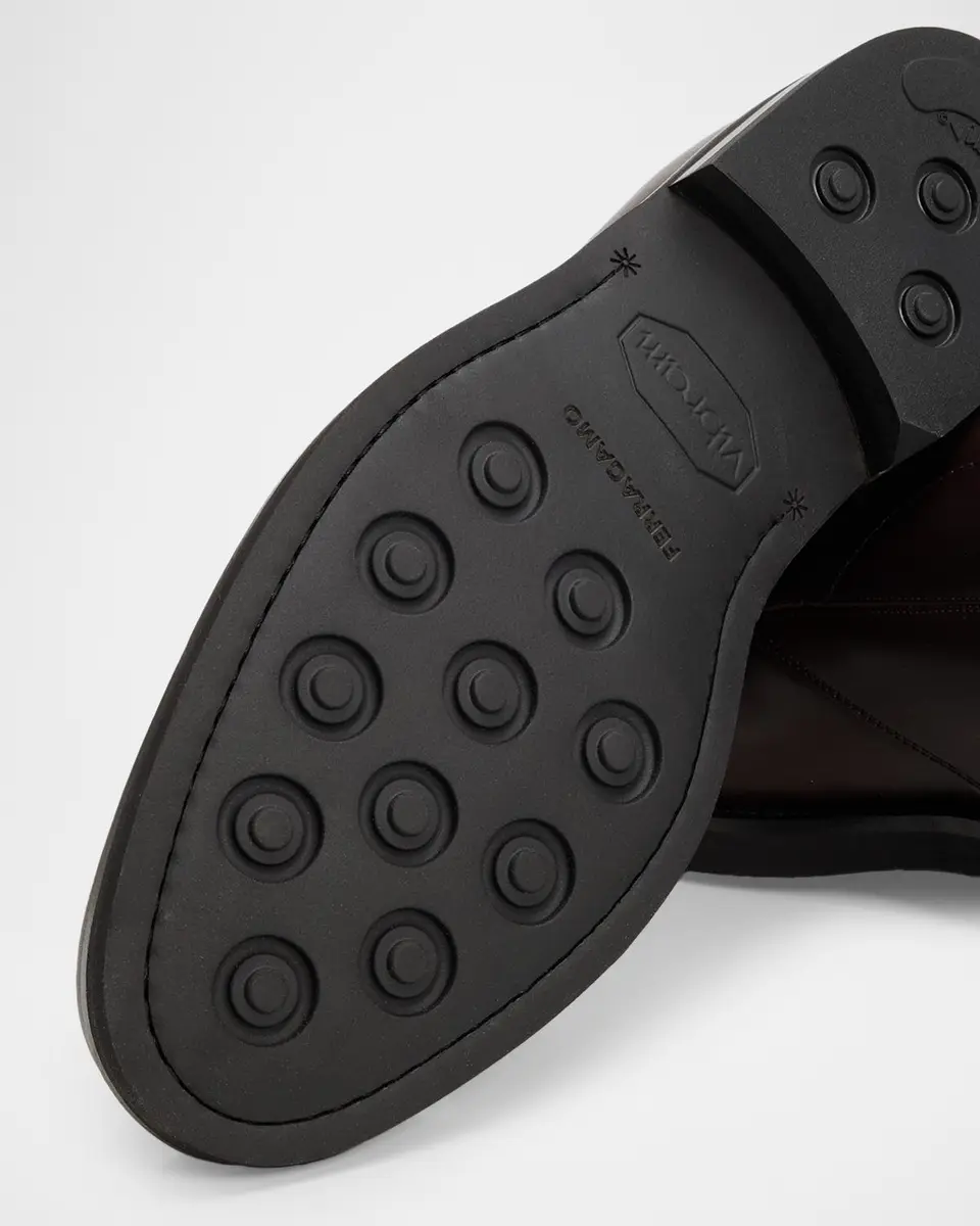 Ferragamo Men's Settimot Leather Desert Boots | Thumbnail 5 Ferragamo Men's Settimot Leather Desert Boots | Thumbnail 5