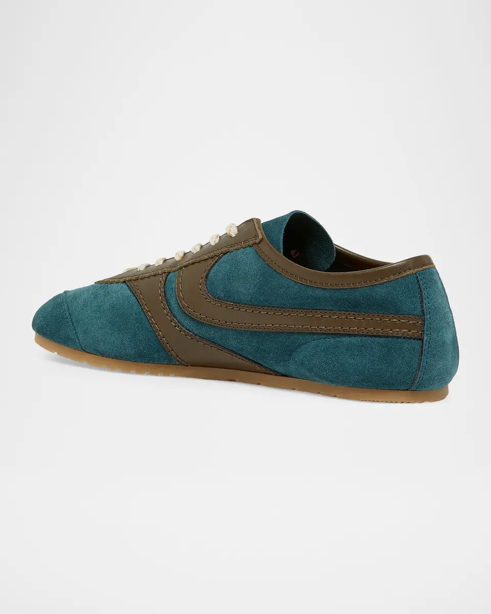 Dries Van Noten Mixed Leather Retro Runner Sneakers | Thumbnail 2 Dries Van Noten Mixed Leather Retro Runner Sneakers | Thumbnail 2