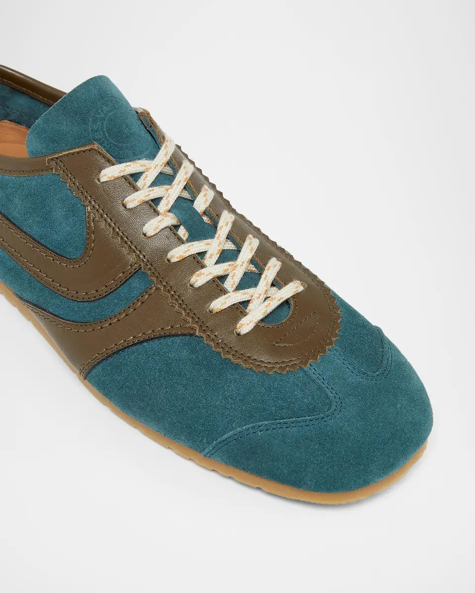 Dries Van Noten Mixed Leather Retro Runner Sneakers | Thumbnail 3 Dries Van Noten Mixed Leather Retro Runner Sneakers | Thumbnail 3