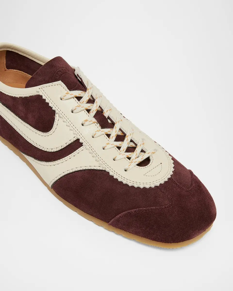 Dries Van Noten Mixed Leather Retro Runner Sneakers | Thumbnail 3 Dries Van Noten Mixed Leather Retro Runner Sneakers | Thumbnail 3