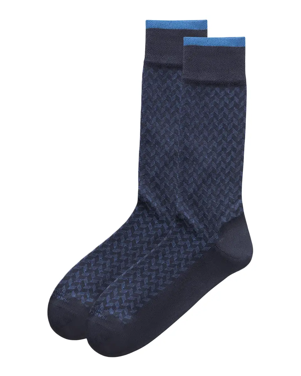 Marcoliani Men's Herringbone Crew Socks | Thumbnail 2 Marcoliani Men's Herringbone Crew Socks | Thumbnail 2