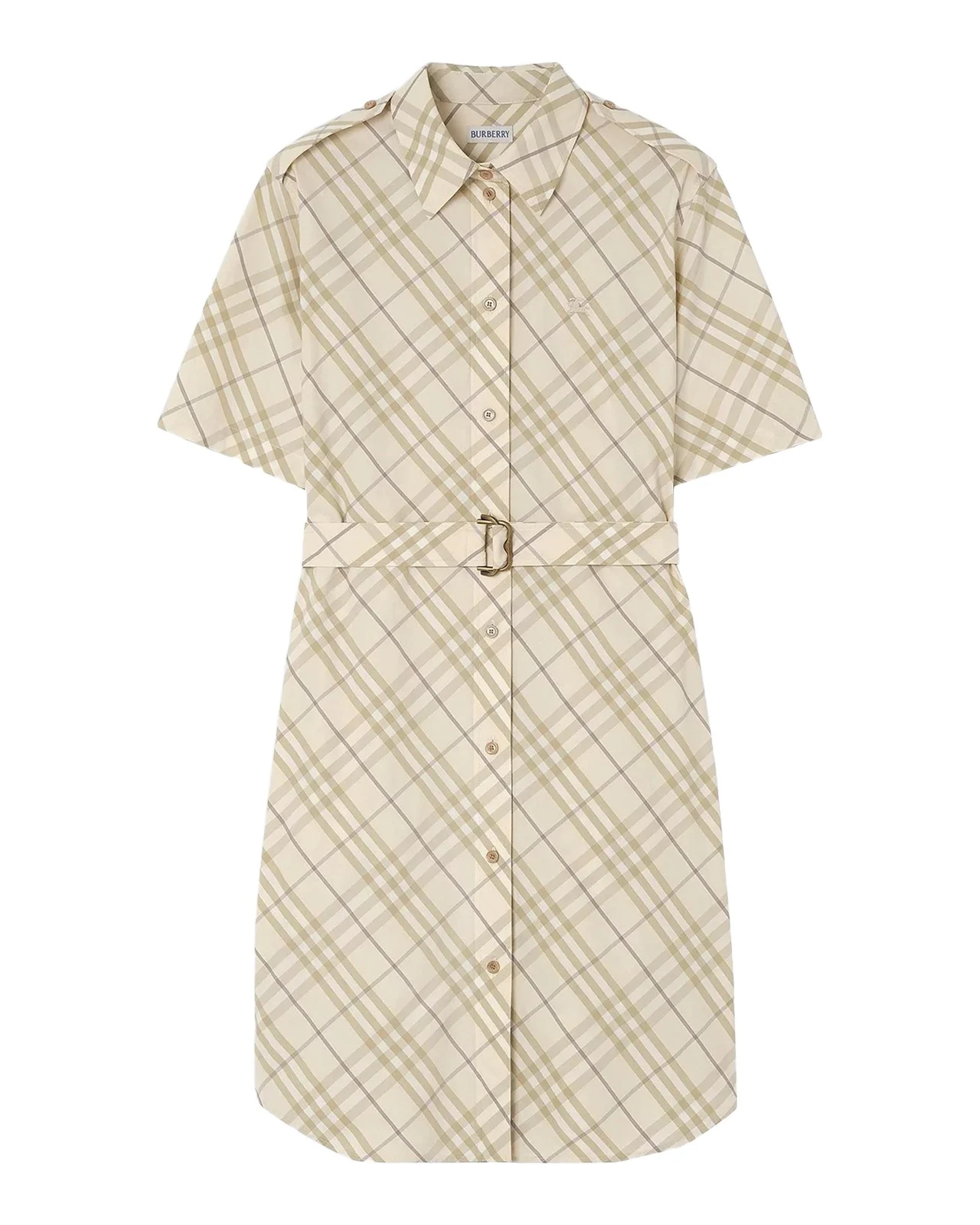 Georgina Check Belted Cotton Mini Shirtdress Georgina Check Belted Cotton Mini Shirtdress