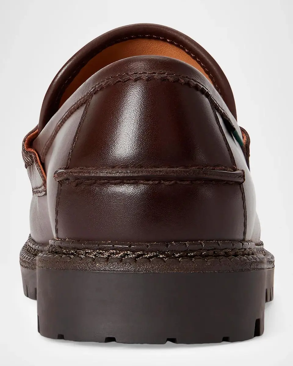 Polo Ralph Lauren Men's Jett Leather & Tweed Penny Loafers | Thumbnail 2