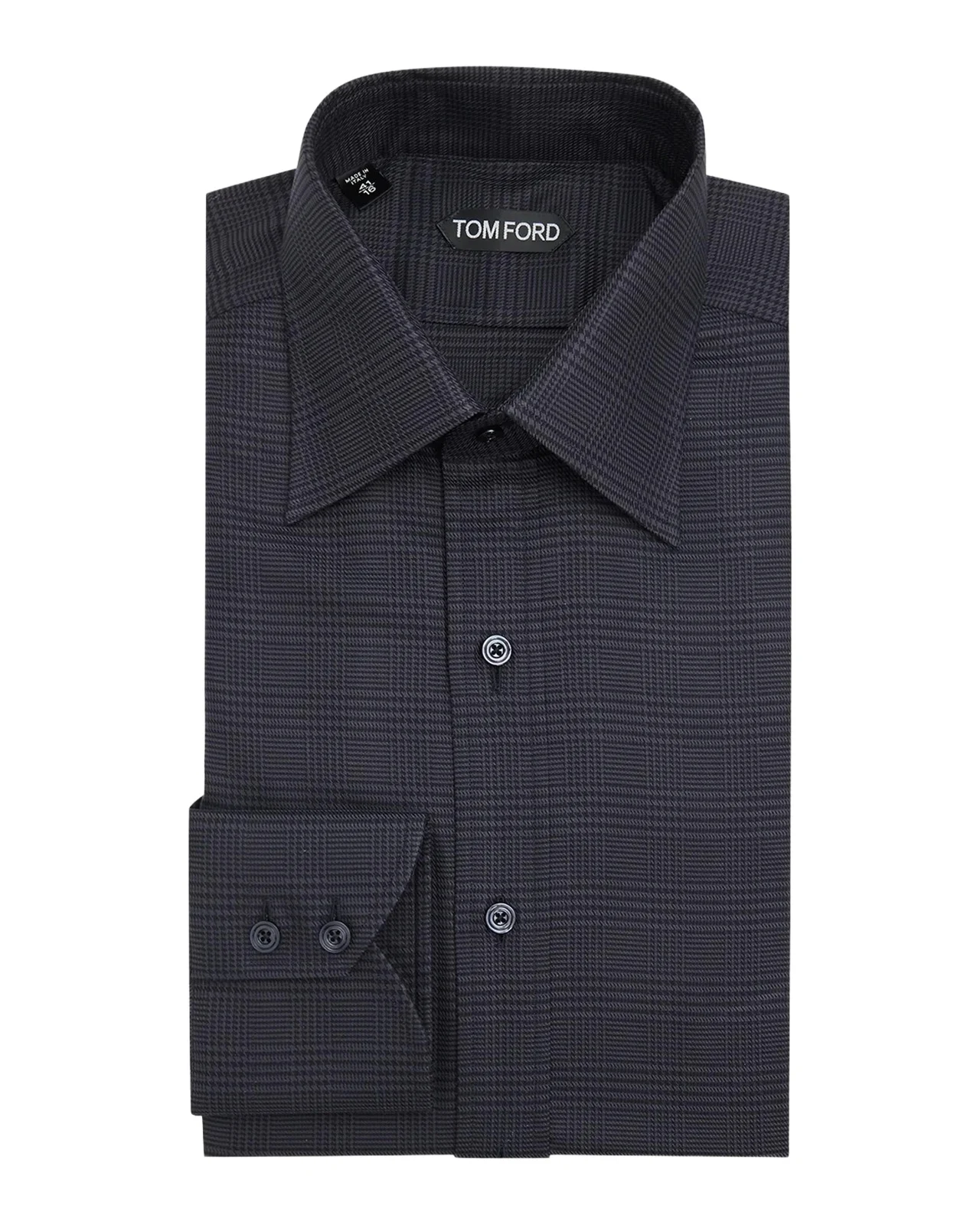 Tom Ford Men's Cotton Prince of Wales Classic-Fit Dress Shirt