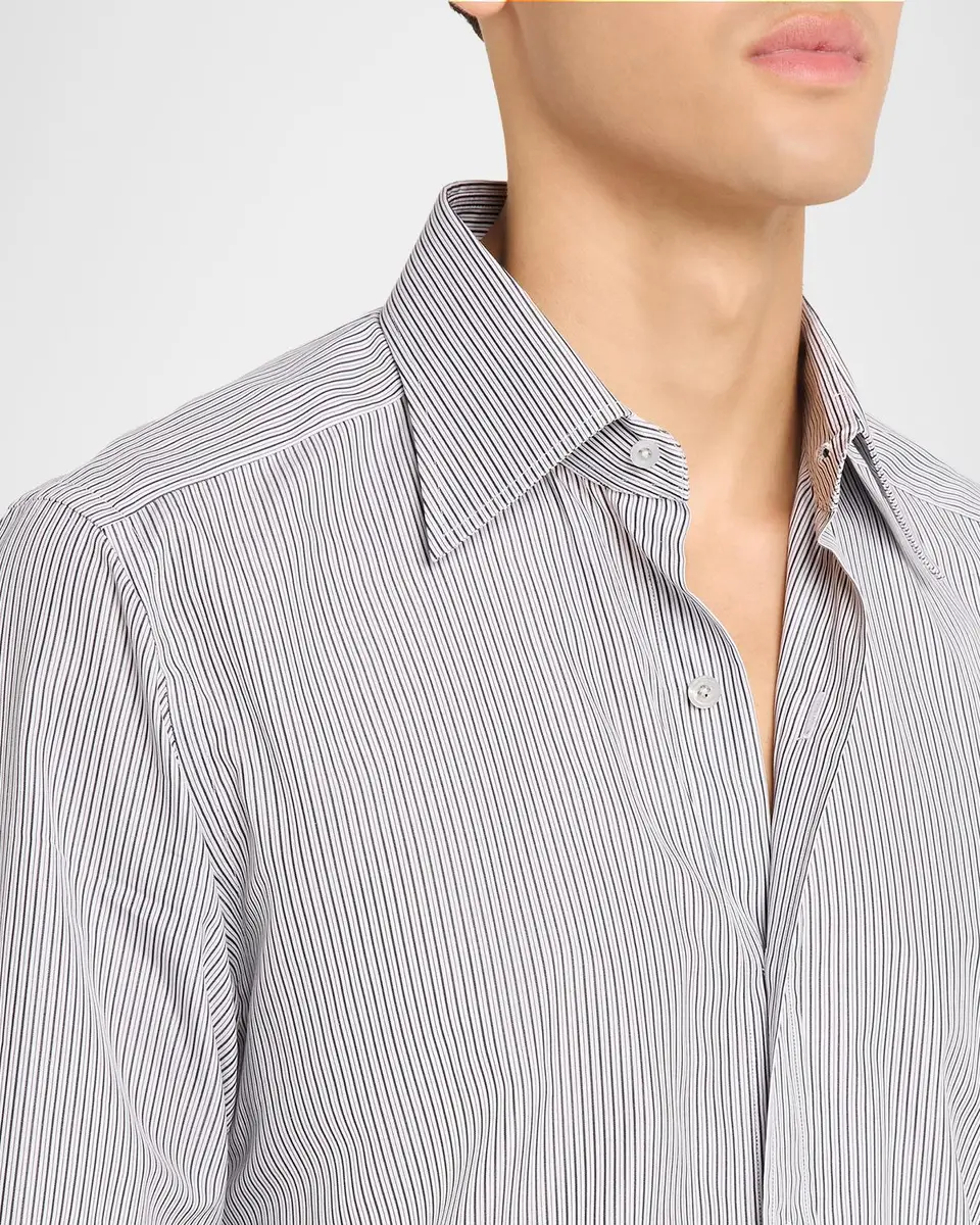 Tom Ford Men's Cotton Stripe Classic-Fit Dress Shirt | Thumbnail 5 Tom Ford Men's Cotton Stripe Classic-Fit Dress Shirt | Thumbnail 5