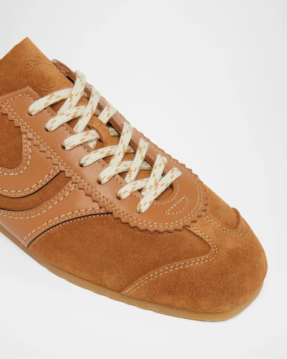 Dries Van Noten Mixed Leather Retro Runner Sneakers | Thumbnail 3 Dries Van Noten Mixed Leather Retro Runner Sneakers | Thumbnail 3