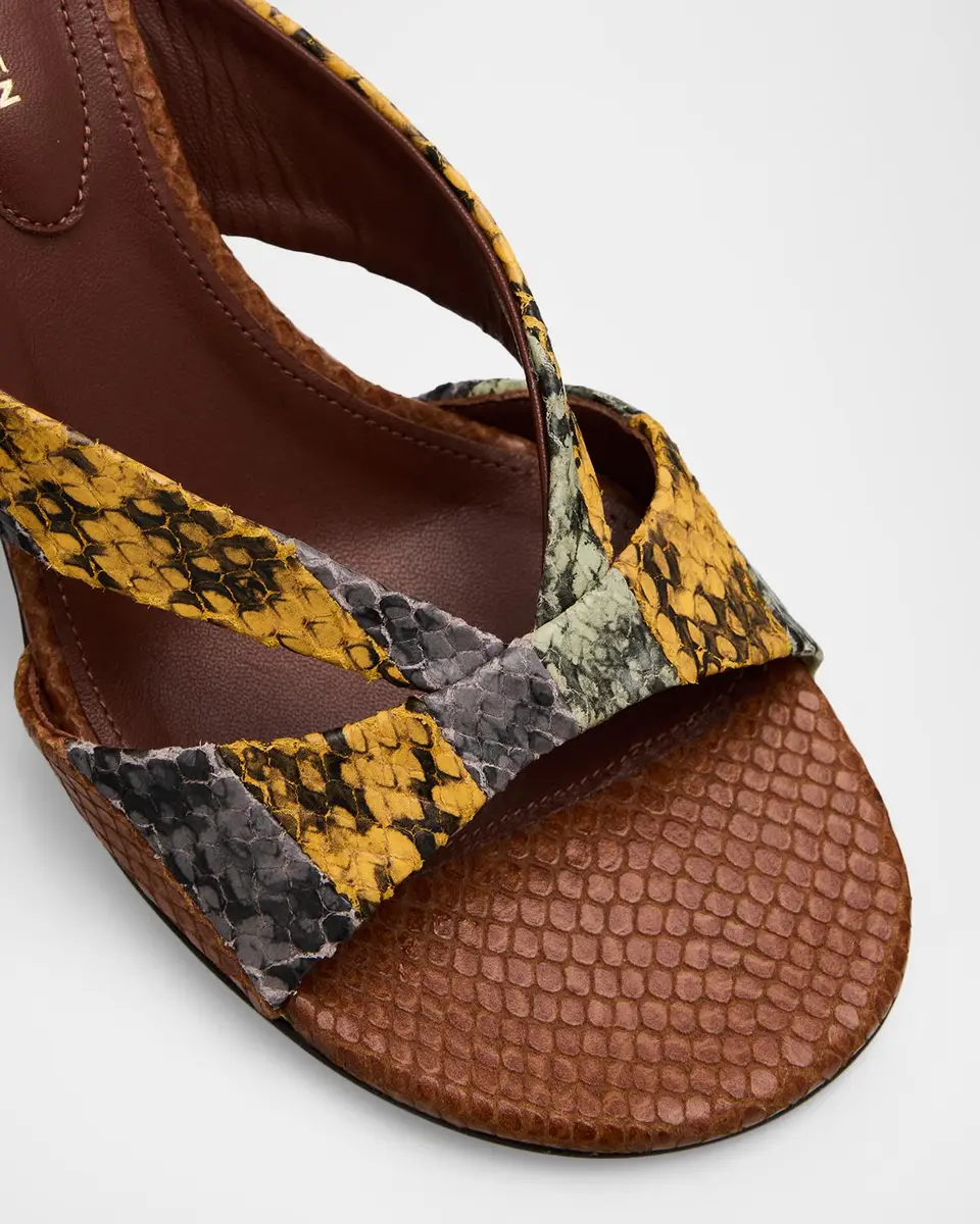 Dries Van Noten 95mm Snakeskin-Embossed Leather Mules | Thumbnail 3 Dries Van Noten 95mm Snakeskin-Embossed Leather Mules | Thumbnail 3