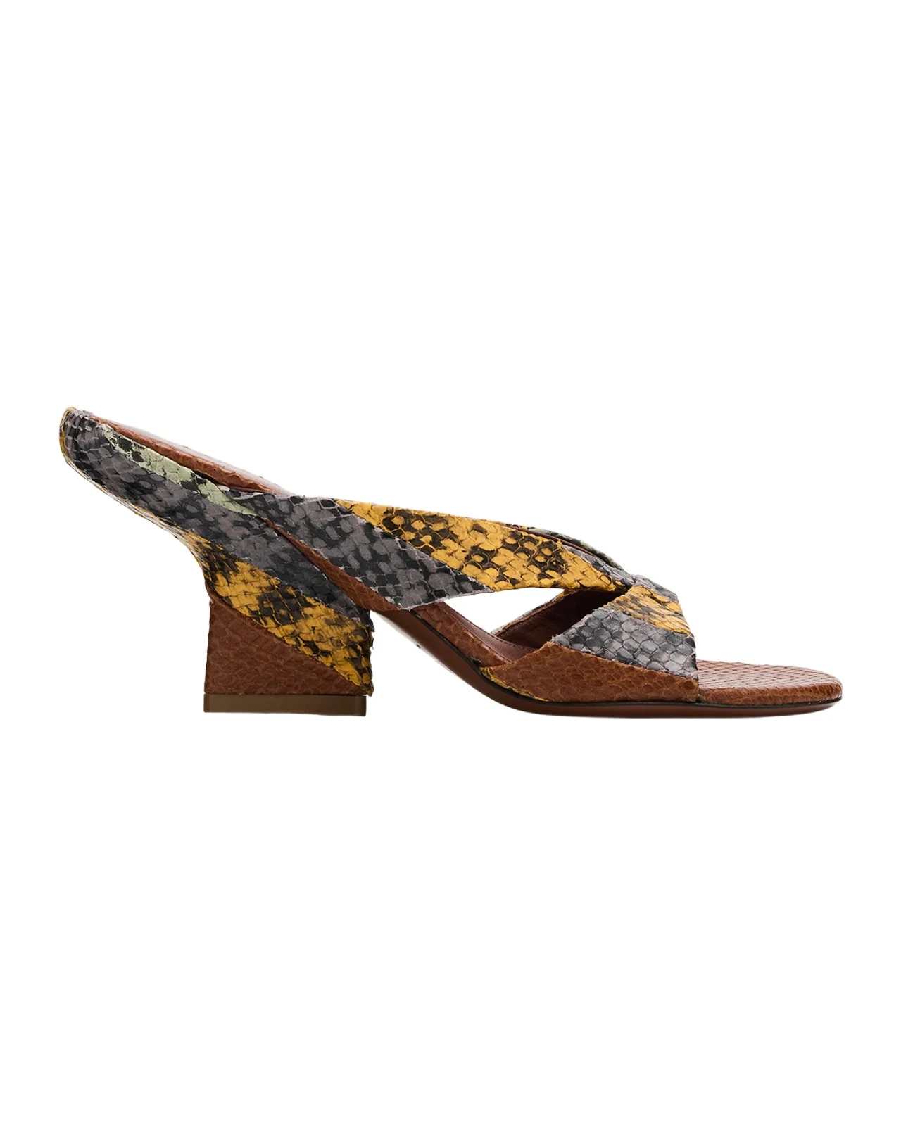 95mm Snakeskin-Embossed Leather Mules 95mm Snakeskin-Embossed Leather Mules